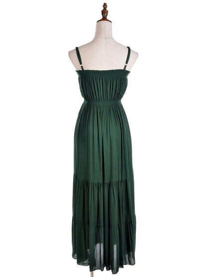 Vestido largo estilo imperio con cintura de Bahamas