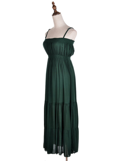 Vestido largo estilo imperio con cintura de Bahamas