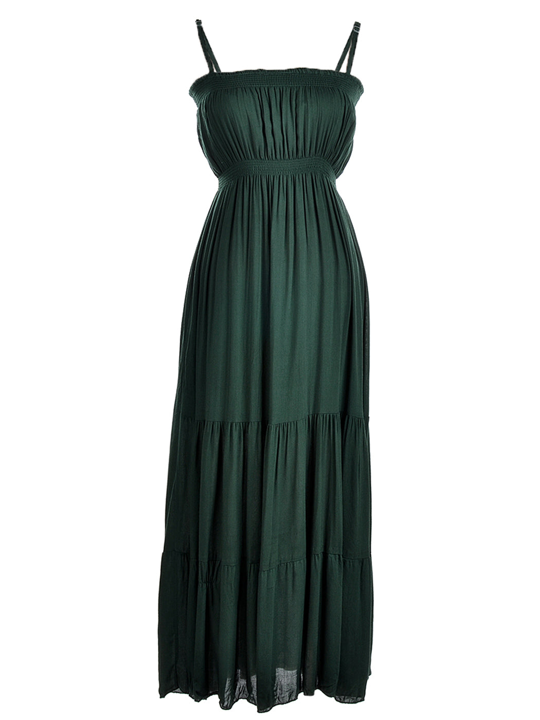Vestido largo estilo imperio con cintura de Bahamas