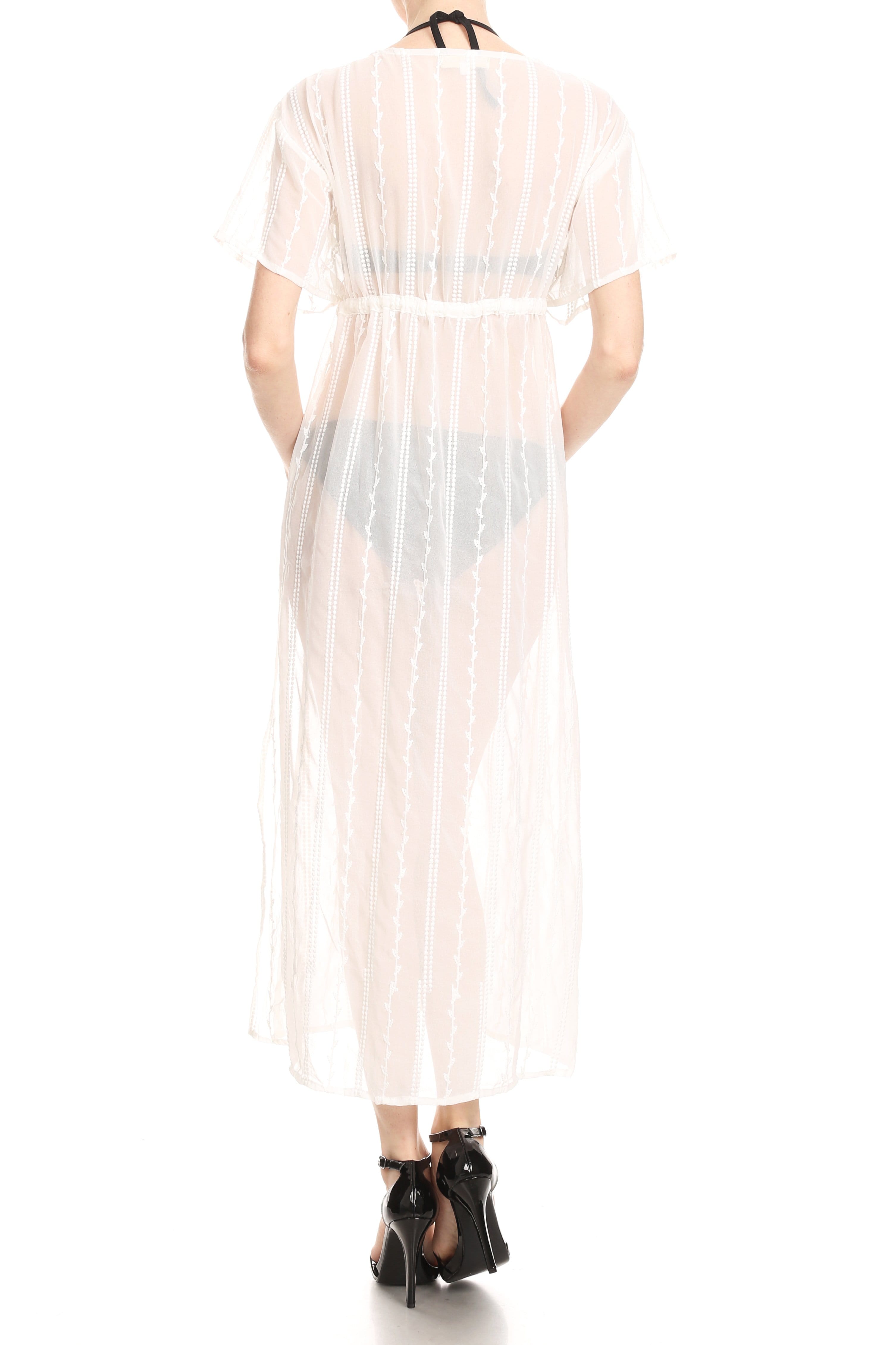 Tie Front Cover Up With Side Slits