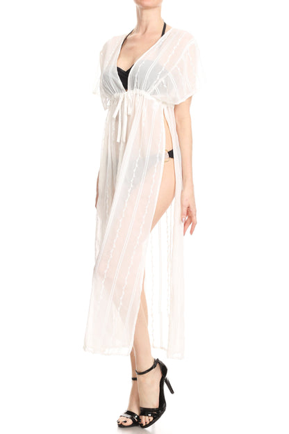 Tie Front Cover Up With Side Slits