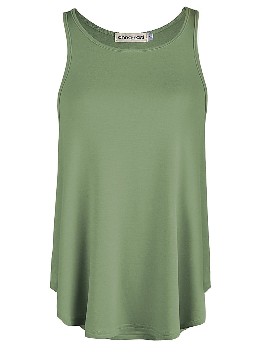 Camiseta sin mangas informal con cuello redondo y espalda cruzada