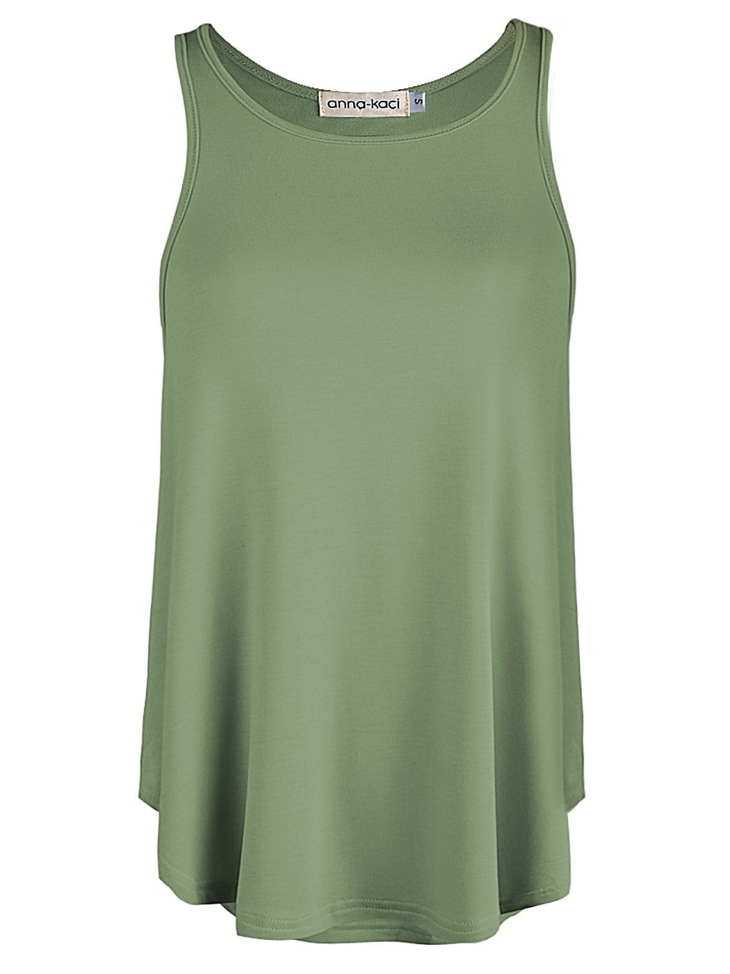 Camiseta sin mangas informal con cuello redondo y espalda cruzada