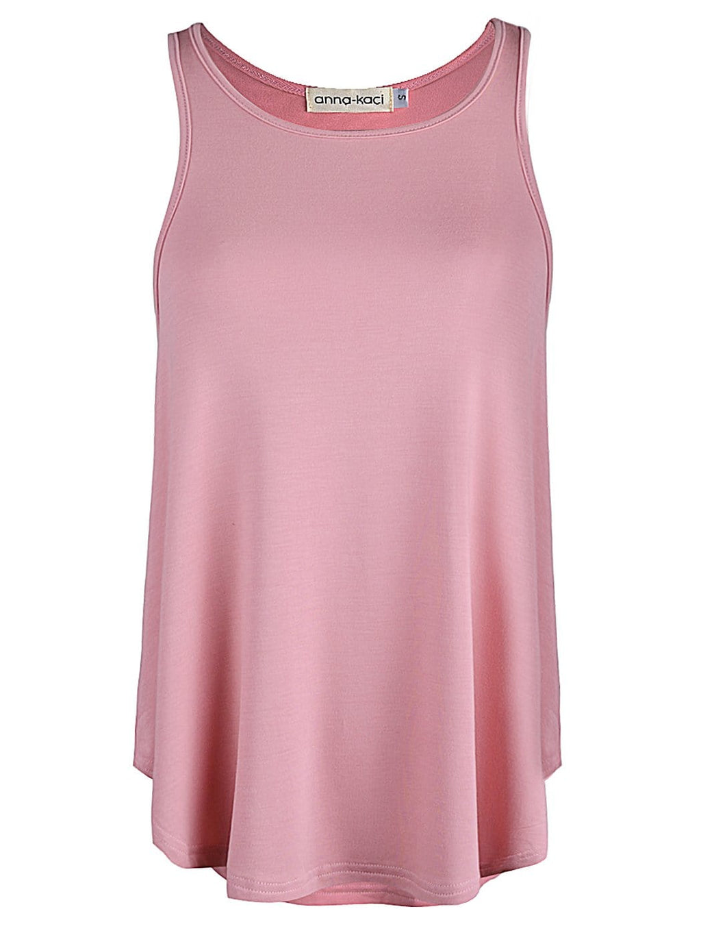 Camiseta sin mangas informal con cuello redondo y espalda cruzada