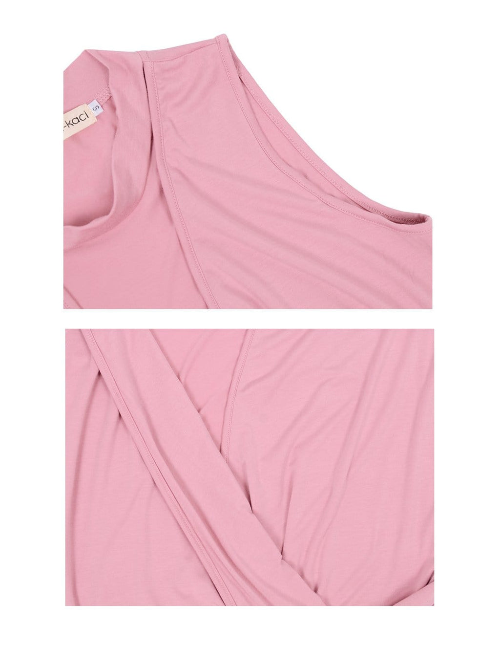 Camisa holgada con escote en V y gargantilla