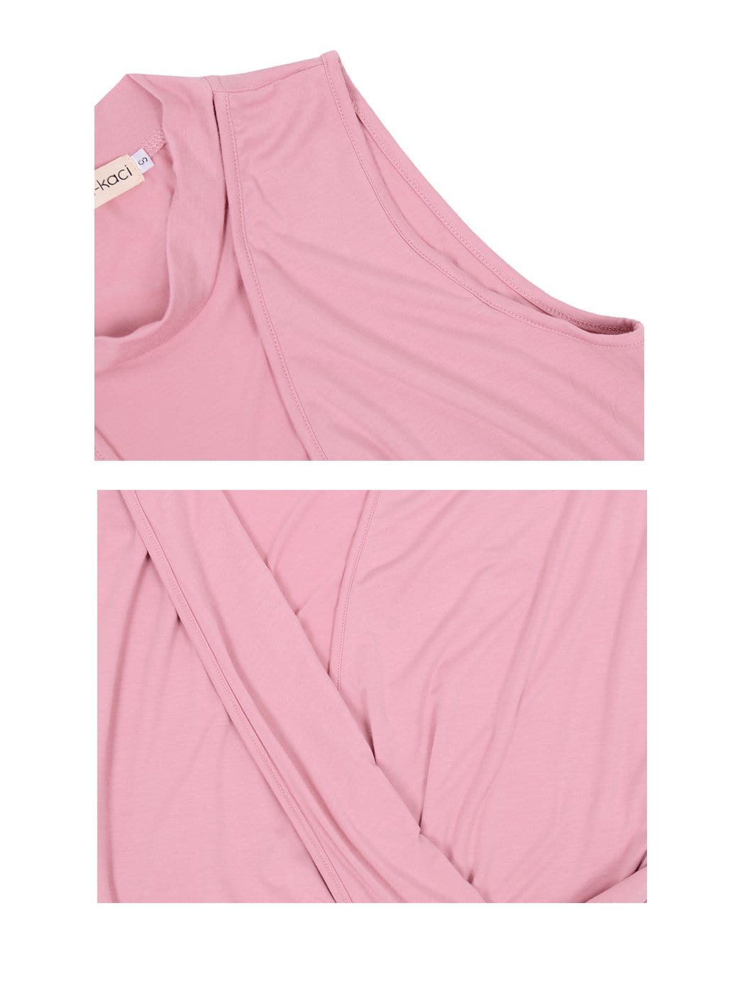 Camisa holgada con escote en V y gargantilla