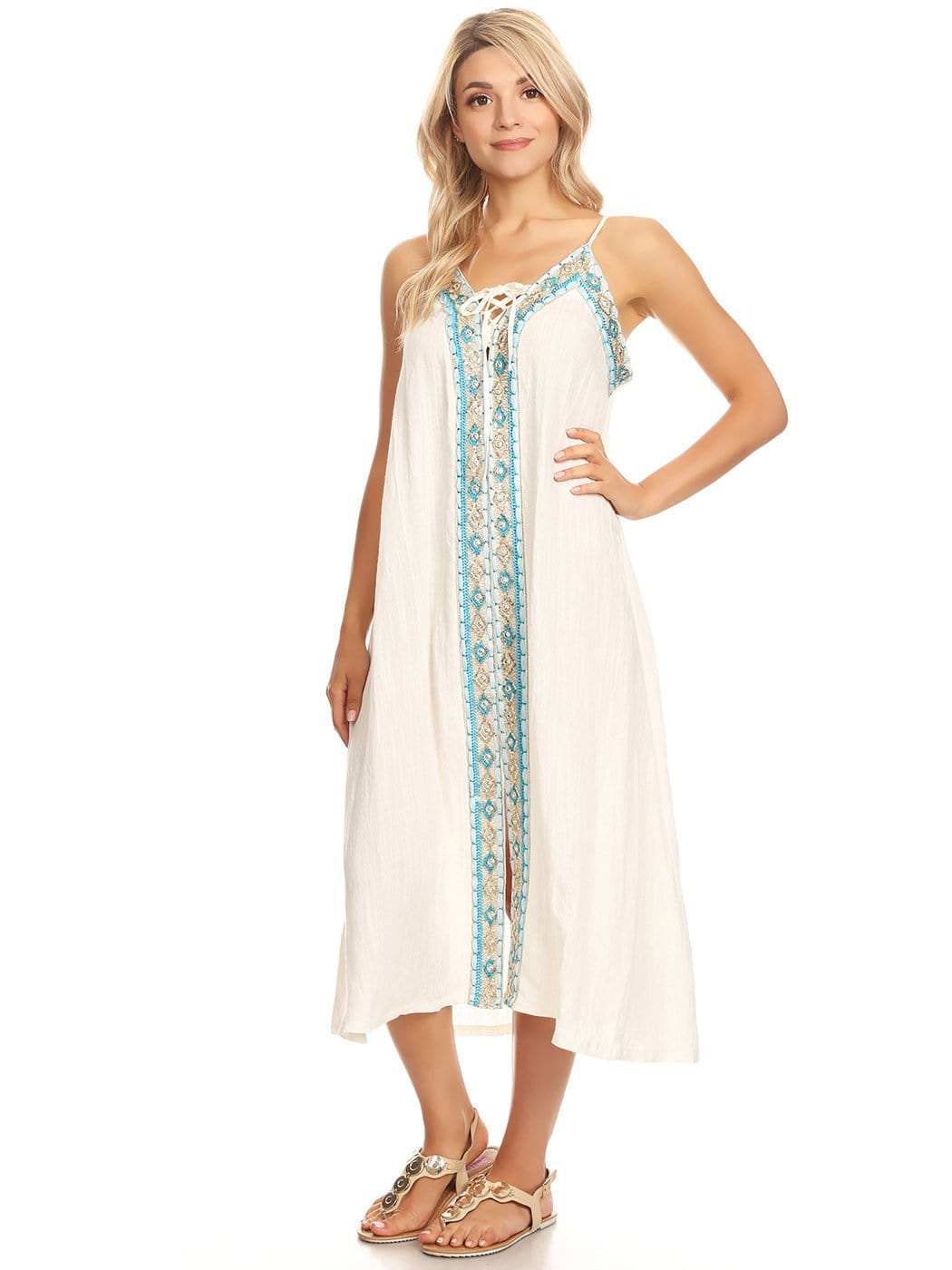 Traje de baño largo estilo bohemio estilo caftán informal Anna-Kaci
