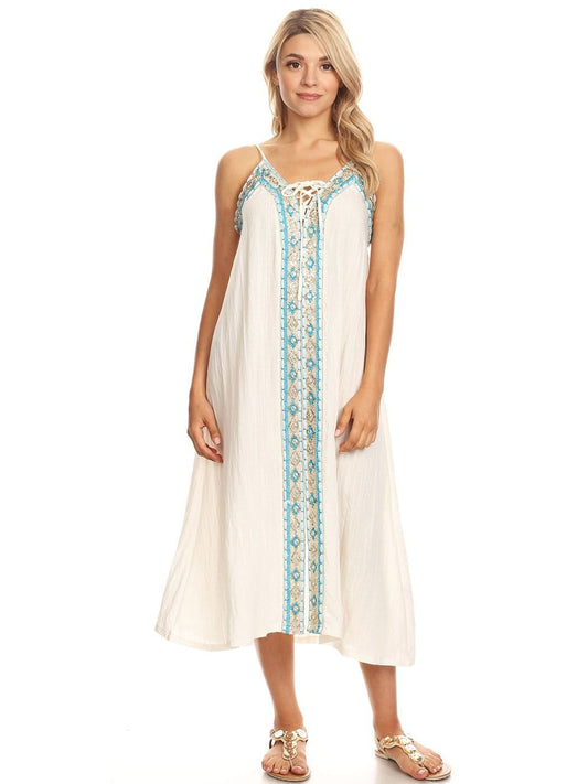 Traje de baño largo estilo bohemio estilo caftán informal Anna-Kaci