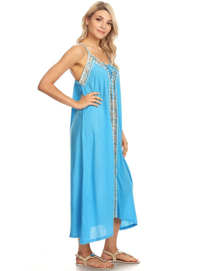 Anna-Kaci Casual Caftan Boho Long Maxi Swimsuit Cover