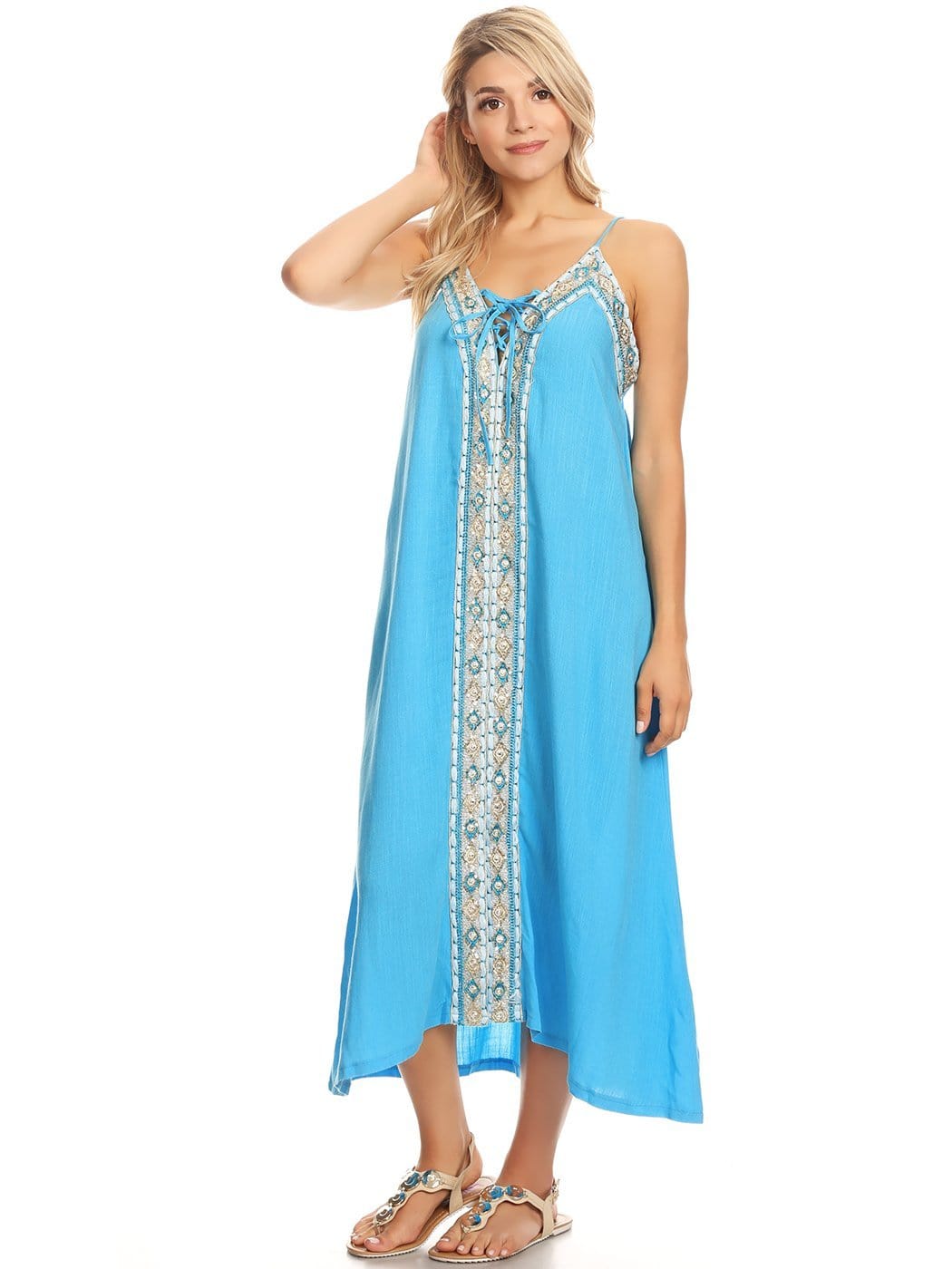 Traje de baño largo estilo bohemio estilo caftán informal Anna-Kaci