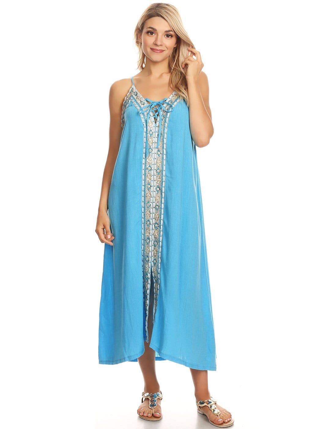 Traje de baño largo estilo bohemio estilo caftán informal Anna-Kaci