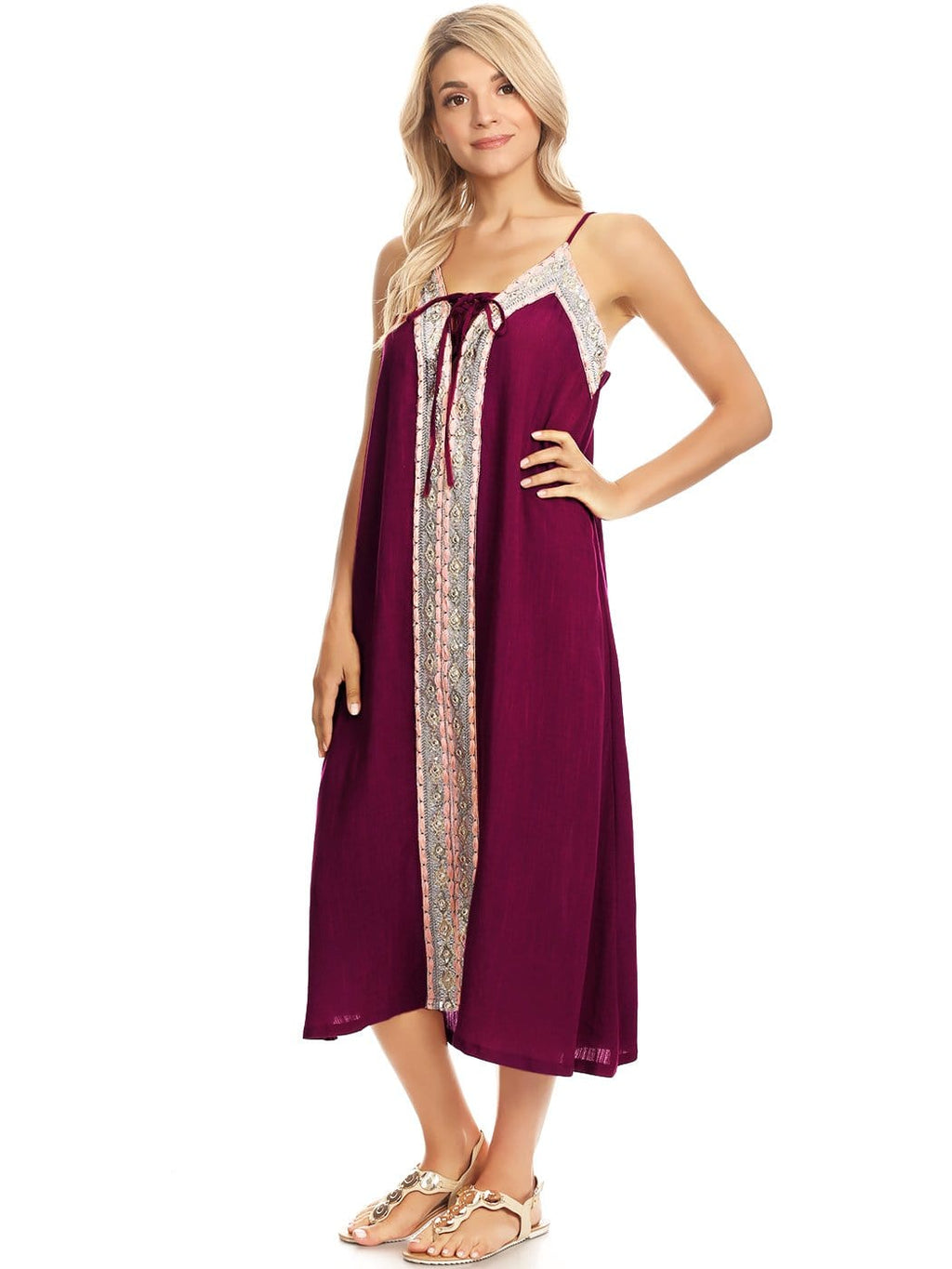 Traje de baño largo estilo bohemio estilo caftán informal Anna-Kaci