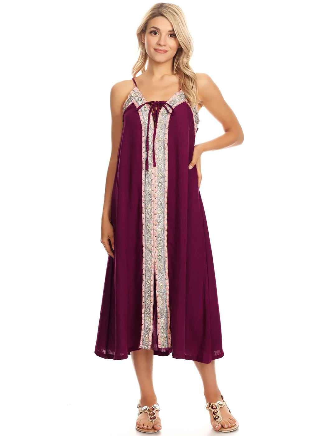 Traje de baño largo estilo bohemio estilo caftán informal Anna-Kaci