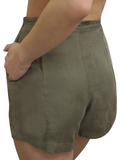 High Waisted Formal Belted Shorts