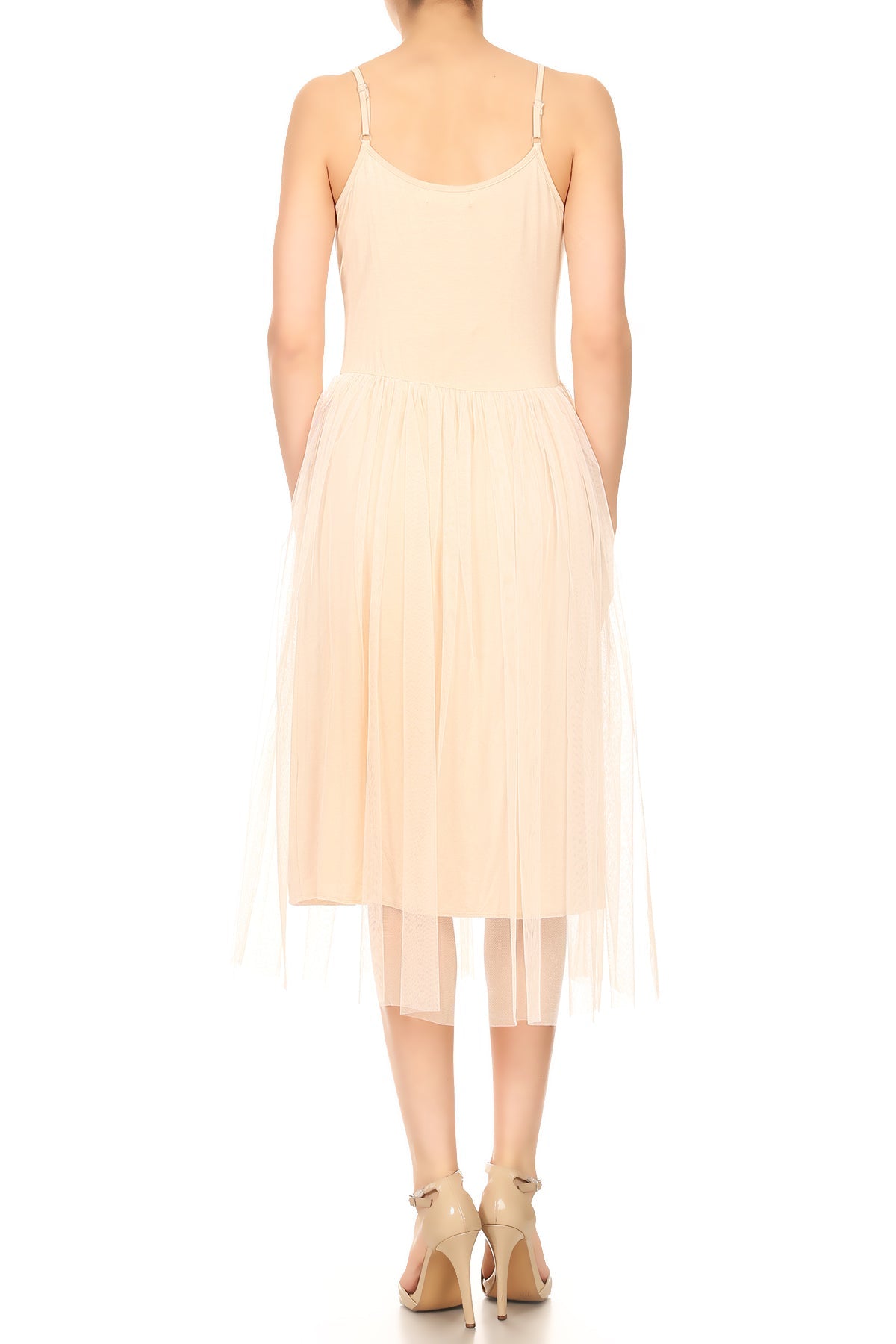 Camisola con tirantes finos y falda de tul para mujer, vestido de bailarina