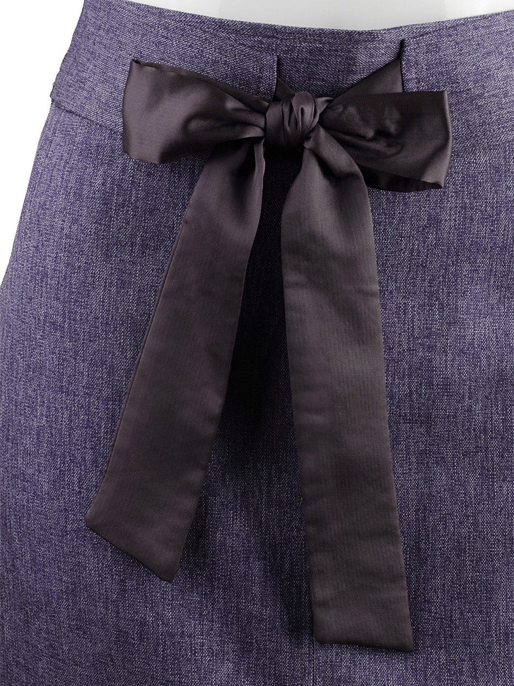 Chambray High-Waist Pencil Skirt