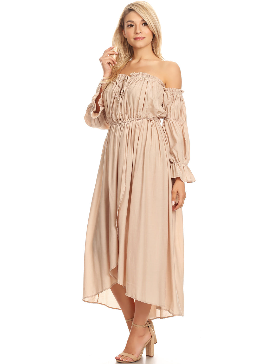 casual renaissance dress Retro Vintage Medieval Renaissance Mini Dress Flare Dress Puff Sleeve Elven Off Shoulder Regency Inspired Solid Color Fancy Dress Women's Fantasy Vacation Casual Daily LARP Adults' Dress Spring 2026