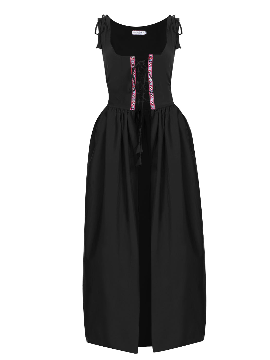 Vestido medieval irlandés con hombros descubiertos para mujer de Anna-Kaci
