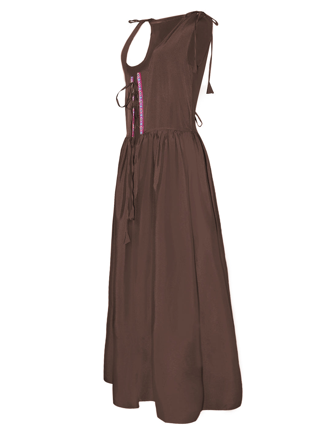 Vestido medieval irlandés con hombros descubiertos para mujer de Anna-Kaci