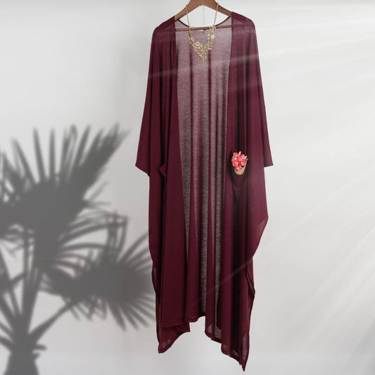 Oversized Breathable Draped Long Cardi