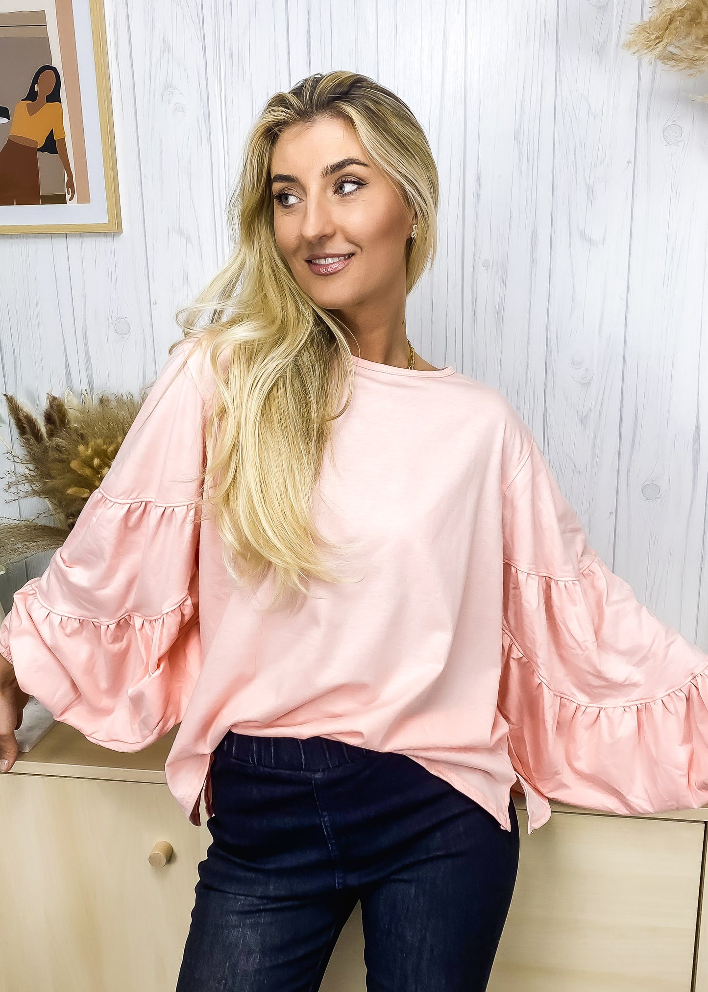 Blusa informal y cómoda de manga larga