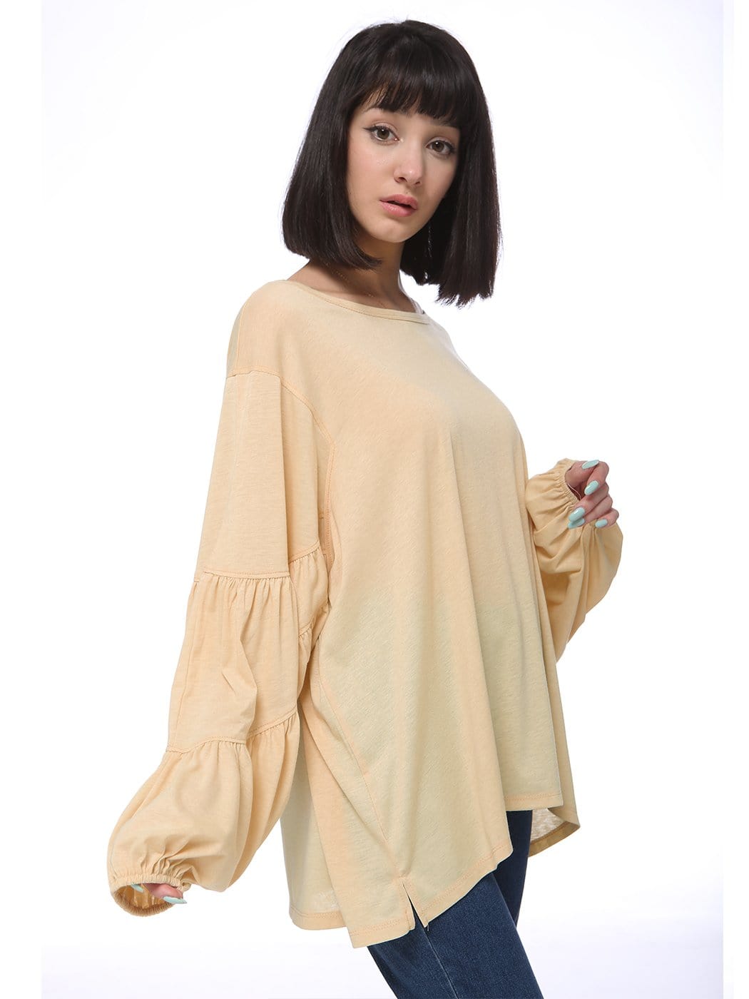 Blusa informal y cómoda de manga larga