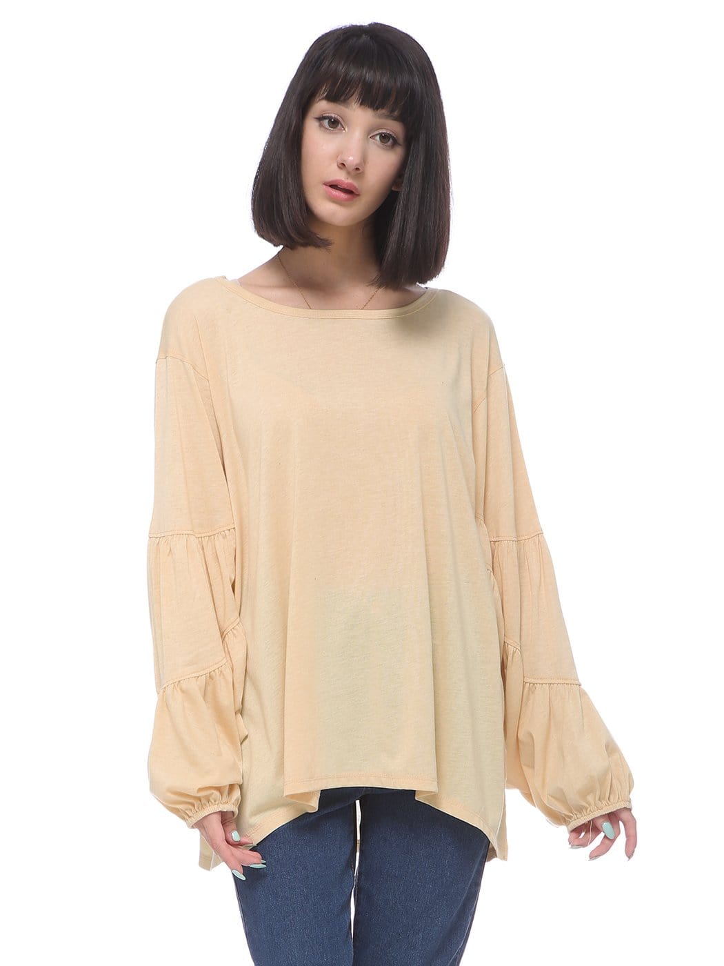 Blusa informal y cómoda de manga larga