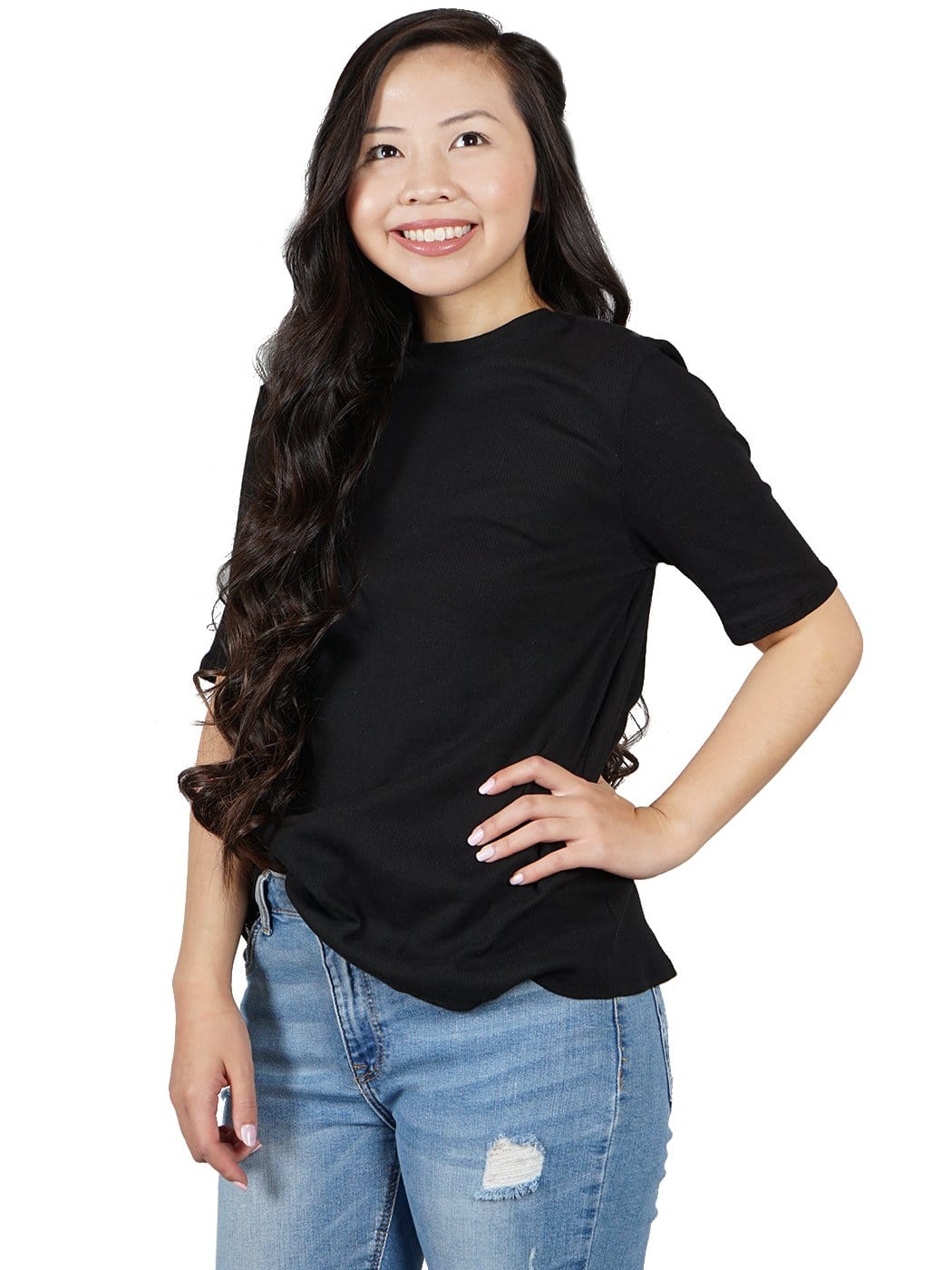 Camiseta básica informal de manga corta