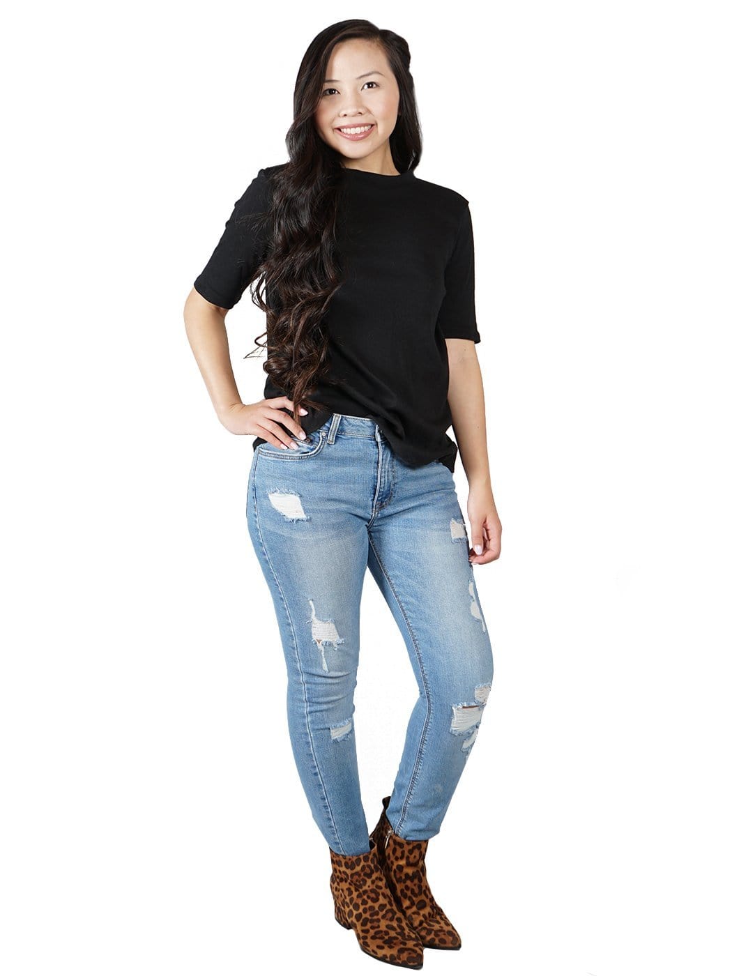 Camiseta básica informal de manga corta