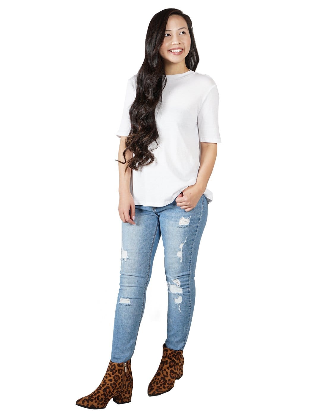 Camiseta básica informal de manga corta