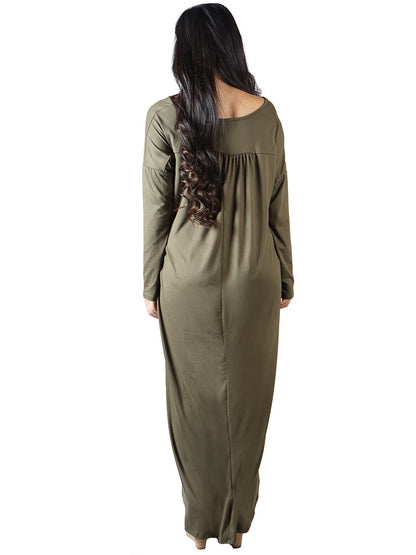 Long Sleeve Casual Maxi Dress