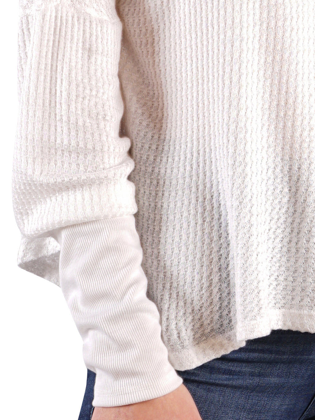 Waffle Button-Up Long Sleeve Shirt