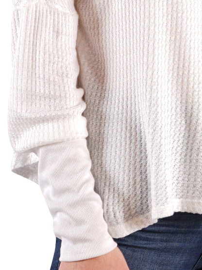 Waffle Button-Up Long Sleeve Shirt