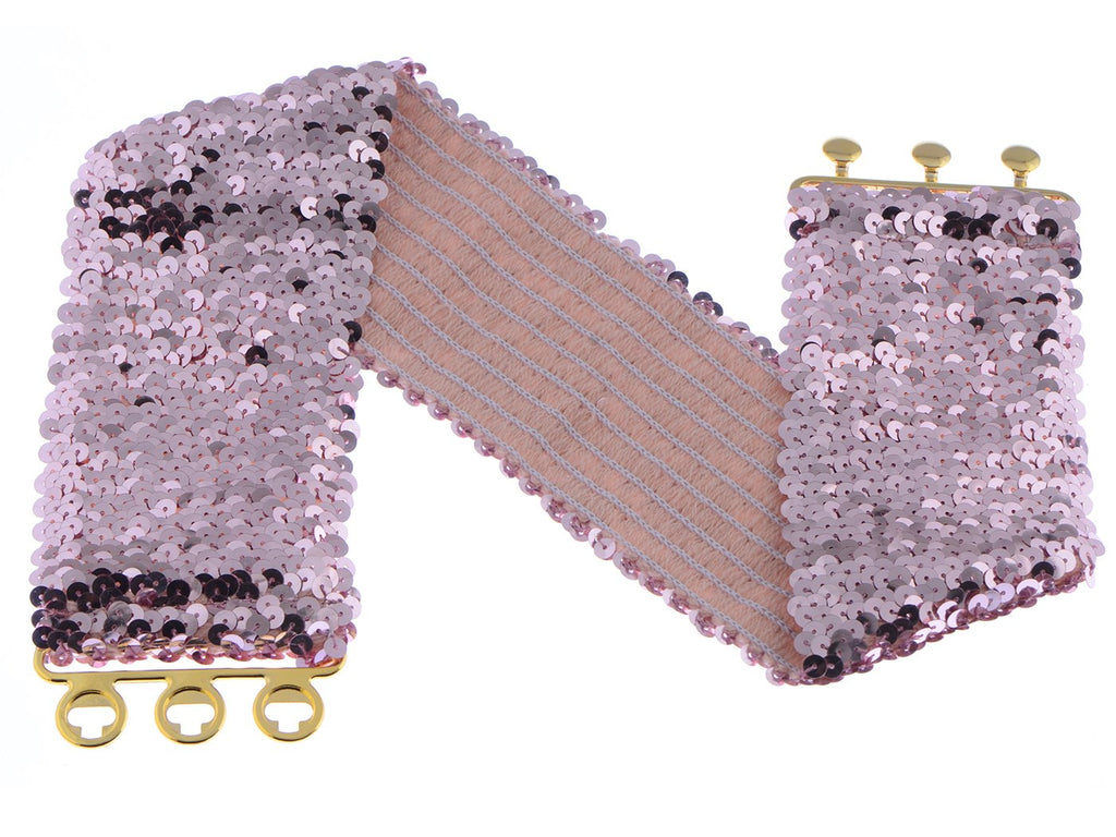 Sparkly Sequin Wide-Stretch Elastic Belt
