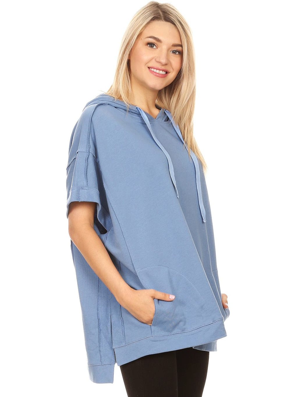 Sudadera con capucha de manga corta para novio