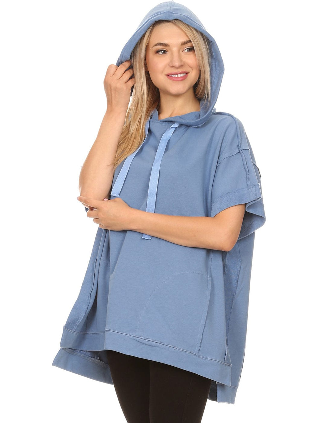 Sudadera con capucha de manga corta para novio