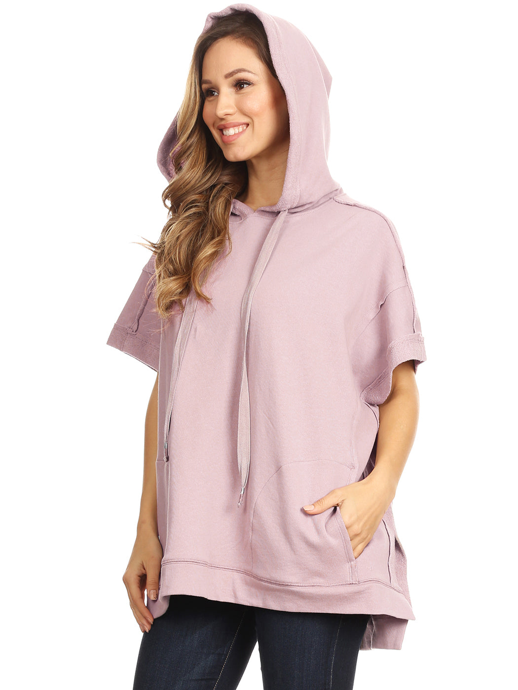 Sudadera con capucha de manga corta para novio