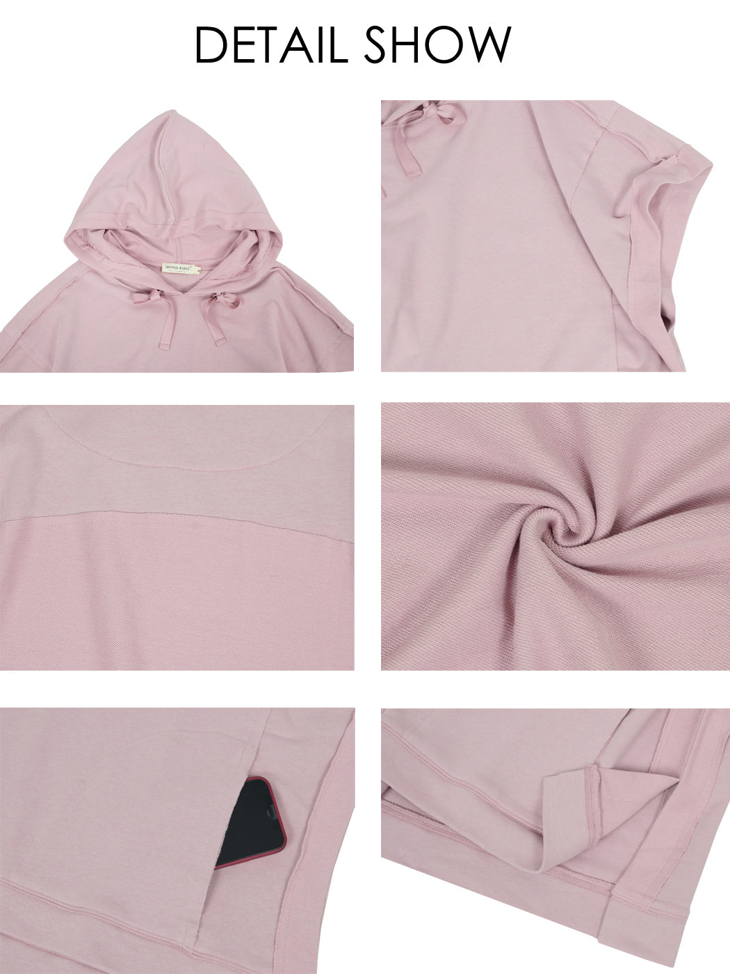 Sudadera con capucha de manga corta para novio