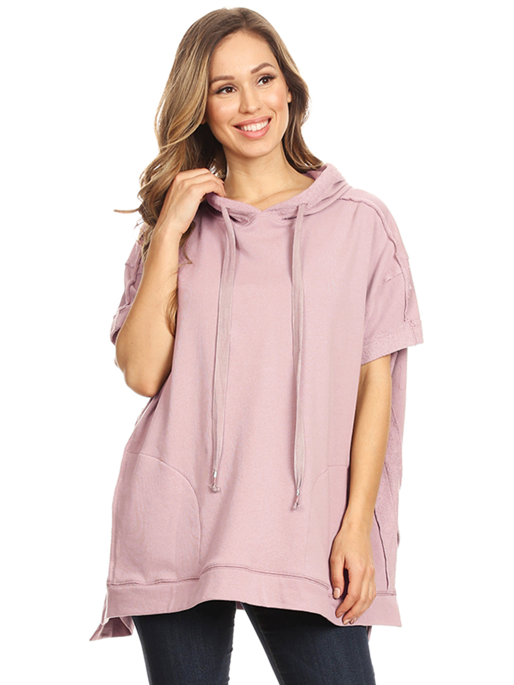 Sudadera con capucha de manga corta para novio