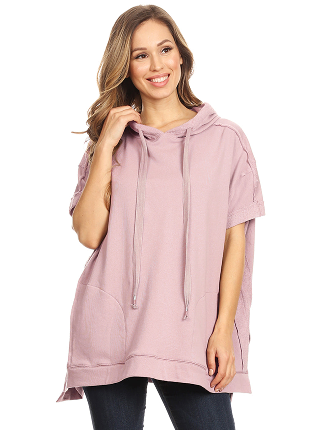 Sudadera con capucha de manga corta para novio