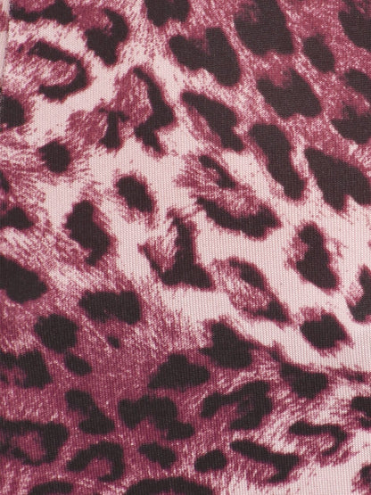 Camiseta sin mangas con cuello en V y estampado de leopardo