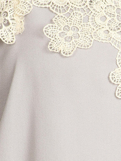 Lace Floral Trim Camisole Top