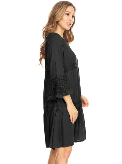 Vestido de encaje ligero y bohemio