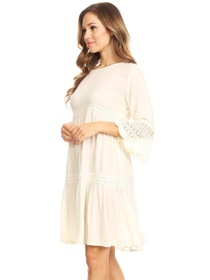 Vestido de encaje ligero y bohemio