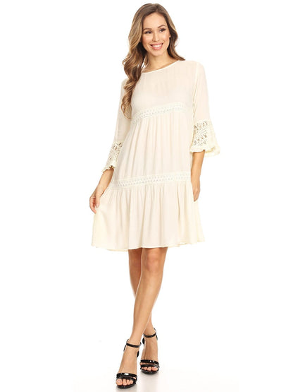 Vestido de encaje ligero y bohemio