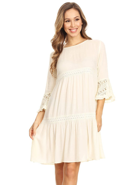 Vestido de encaje ligero y bohemio