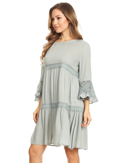 Vestido de encaje ligero y bohemio