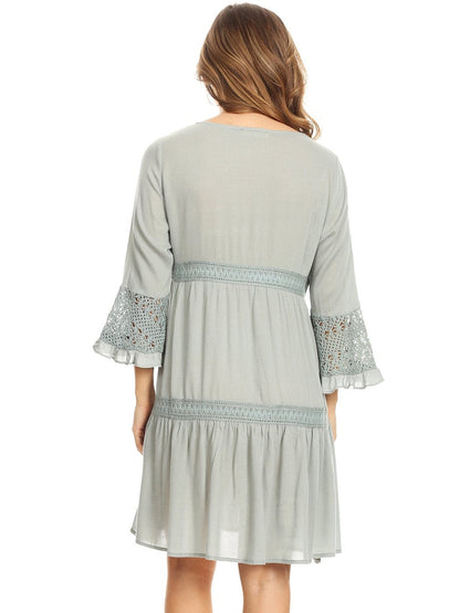 Vestido de encaje ligero y bohemio