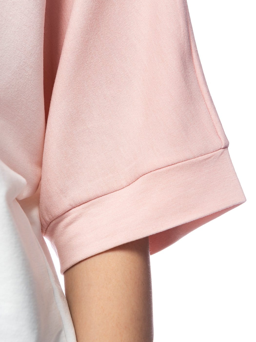 Sudadera con capucha de manga corta con efecto tie-dye ombré