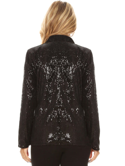 Chaqueta tipo blazer con lentejuelas brillantes